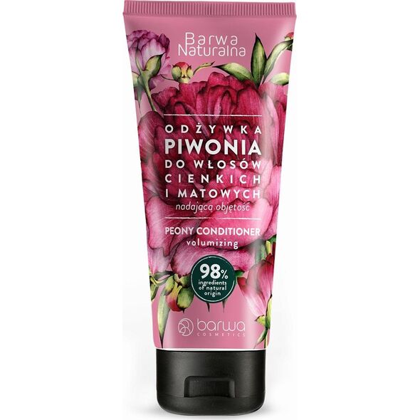 Barwa BARWA_Naturalna zwiększająca objętość odżywka do włosów Piwonia 200ml