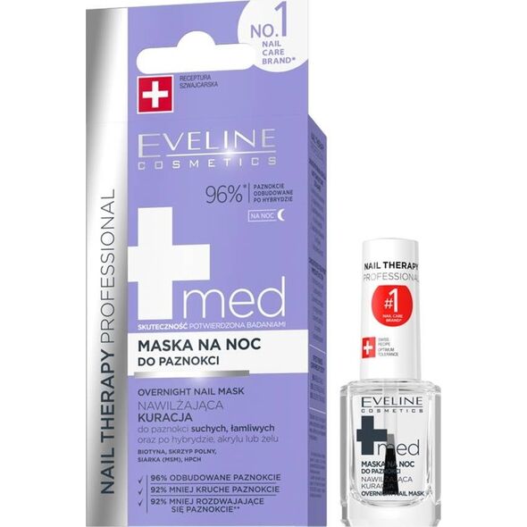 Eveline Eveline Nail Therapy Professional Med+ Maska na noc do paznokci 12ml