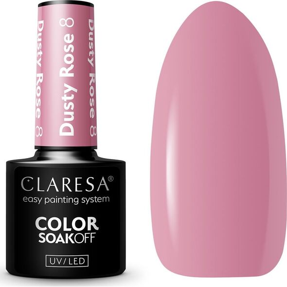 Claresa Claresa Lakier hybrydowy Dusty Rose 8 - 5 g