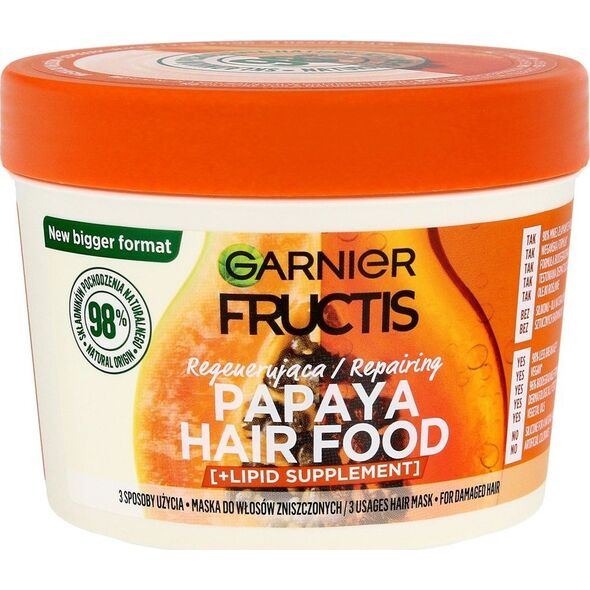 Fructis Hair Food Maska regenerująca do włosów zniszczonychch - Papaya 400ml