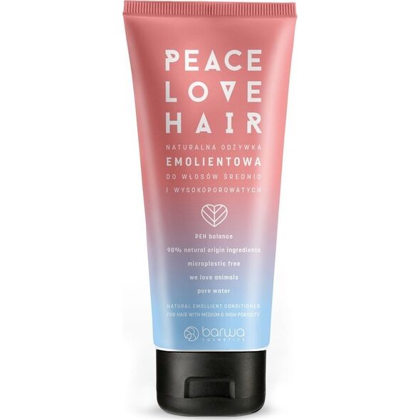 Barwa BARWA Peace Love Hair Naturalna Odżywka emolientowa do włosów średnio i wysokoporowatych 180ml