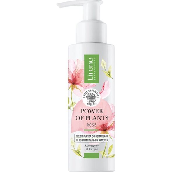 Lirene Power Of Plants Rose Olejek-Pianka do Demakijażu 145 ml