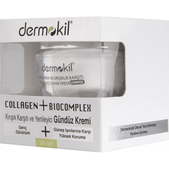 Dermokil Collagen+Biocomplex Spf30 Przeciwzmarszczkowy Krem Do Twarzy Ma Dzień 50ml