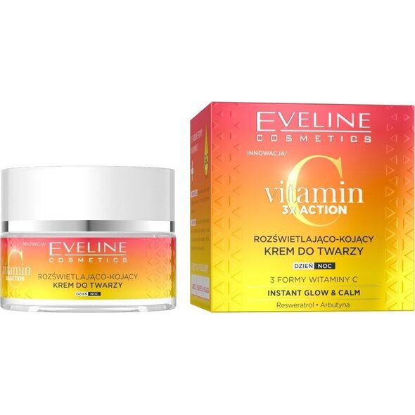 Eveline Vitamin C 3xAction Rozświetlająco - Kojący Krem do twarzy na dzień i noc 50ml