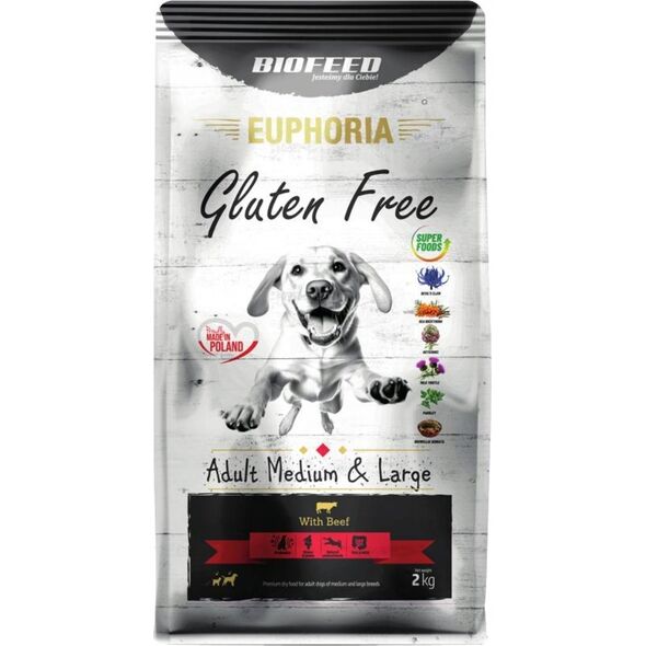 Biofeed BIOFEED Euphoria G-F psy MID&MAXI wołowina 2kg