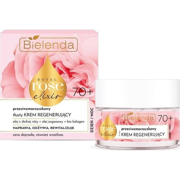 Bielenda Royal Rose Elixir przeciwzmarszczkowy tłusty krem regenerujący 70+ 50ml