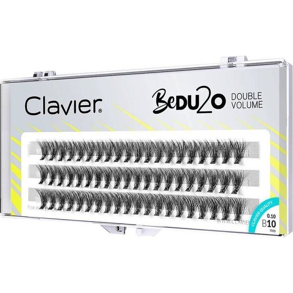 Clavier Clavier BeDU2O Double Volume kępki rzęs 10mm