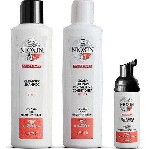 Nioxin System 4 zestaw szampon do włosów 150ml + odżywka do włosów 150ml + kuracja zagęszczająca do włosów 40ml