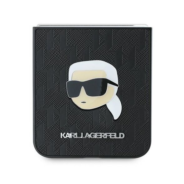 Karl Lagerfeld case for Samsung Galaxy Z Flip6 KF002199 black Saffiano Monogram 3666339322441