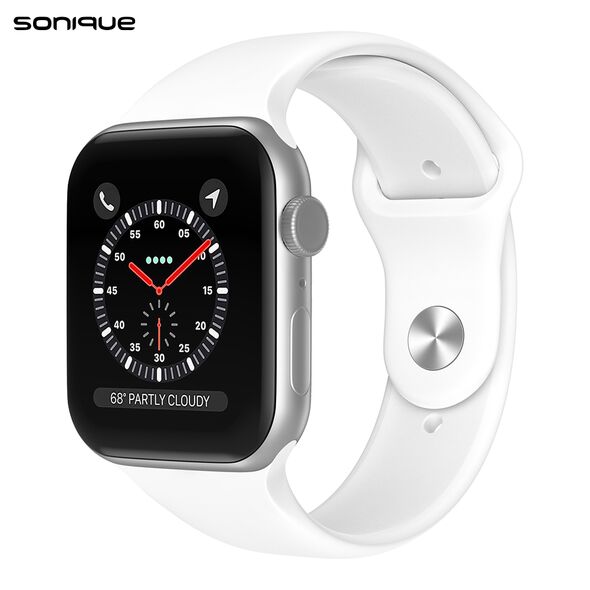 Λουράκι Σιλικόνης Soft Band Sonique για Apple Watch (38/40/41MM) Λευκό 5201101867904