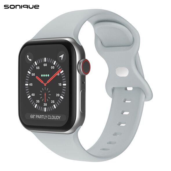 Λουράκι Σιλικόνης Butterfly Band Sonique για Apple Watch (38/40/41MM) Ανοιχτό Γκρι 5201101868352