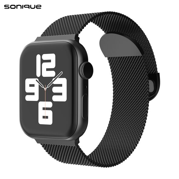 Λουράκι Stainless Steel Milanese Classic Sonique για Apple Watch (42/44/45/49MM) Μαύρο 5201101986148