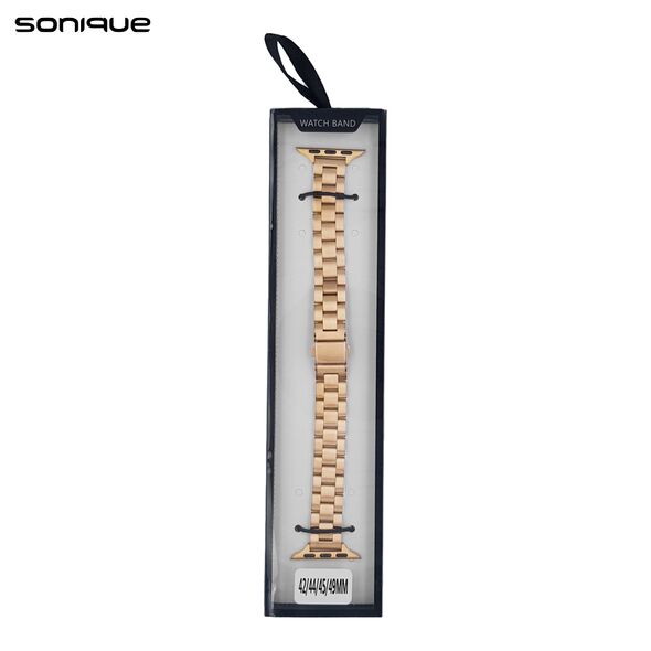 Λουράκι Stainless Steel Slim Bracelet Sonique Classic για Apple Watch (42/44/45/49MM) Χρυσό 5201101986216