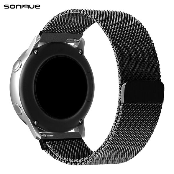 Λουράκι Milanese Dual Stainless Steel Sonique 22mm για Samsung, Huawei, Amazfit, Xiaomi, Honor Μαύρο 5201101986810