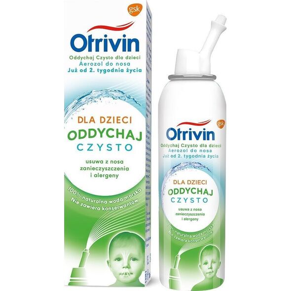 GlaxoSmithKline OTRIVIN_Oddychaj Czysto Dla Dzieci areozol do nosa już od 2 tygodnia życia 100ml