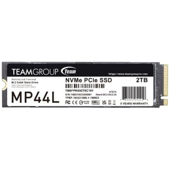 Dysk SSD TeamGroup MP44L 2TB M.2 2280 PCI-E x4 Gen4 NVMe (TM8FPK002T0C101)