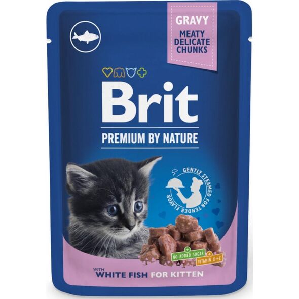 Brit BRIT CAT PREM.WHITE FISH KITTEN 100G SASZETKA 111835 637