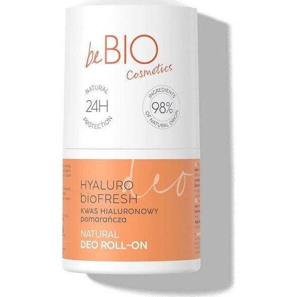 BeBio BE BIO_Ewa Chodakowska Hyaluro Biorefresh naturalny dezodorant roll-on Pomarańcza 50ml