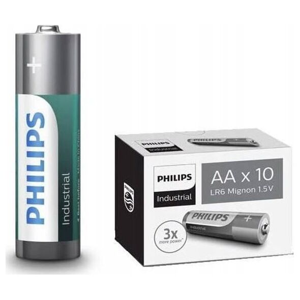 Philips PHILIPS batteri industrial alkaline AA 10-pak - 2073832