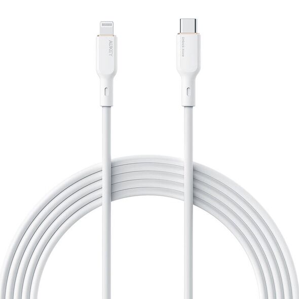 Aukey USB-C to Lightning Cable Aukey CB-SCL1, 27W, 1m (white) 067160  CB-SCL1 White έως και 12 άτοκες δόσεις 689323785223