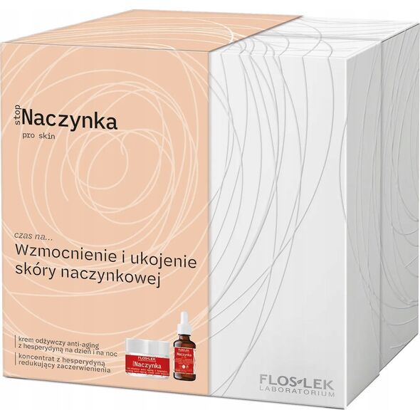 FLOSLEK_SET Stop Naczynka krem odżywczy do twarzy 50ml + koncentrat do twarzy redukujący przebarwienia 30ml