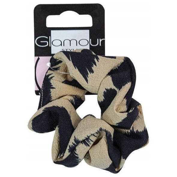 GLAMOUR_Scrunchie gumka od włosów Panterka