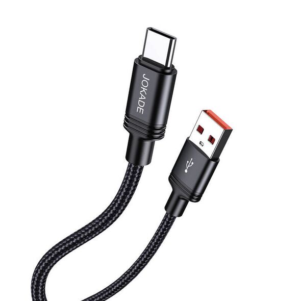 Cable 1m 5A (USB - USB-C) Smart Charging and Data Transfer Jokade Qianfan (JA034) black 6921042134635