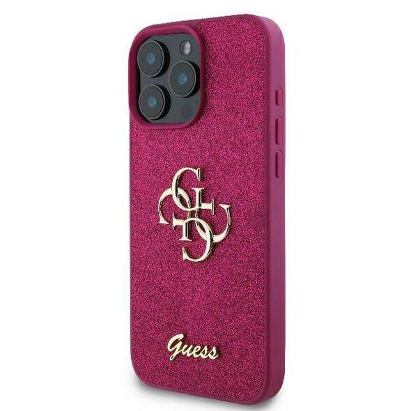 Original Case IPHONE 16 PRO MAX Guess Hardcase Fixed Glitter Big 4G (GUHCP16XHG4SGU) purple 3666339328511