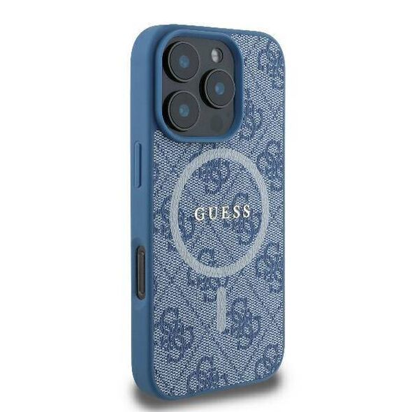 Original Case IPHONE 16 PRO Guess Hardcase 4G Ring Classic Logo MagSafe (GUHMP16LG4GFRB) blue 3666339327309