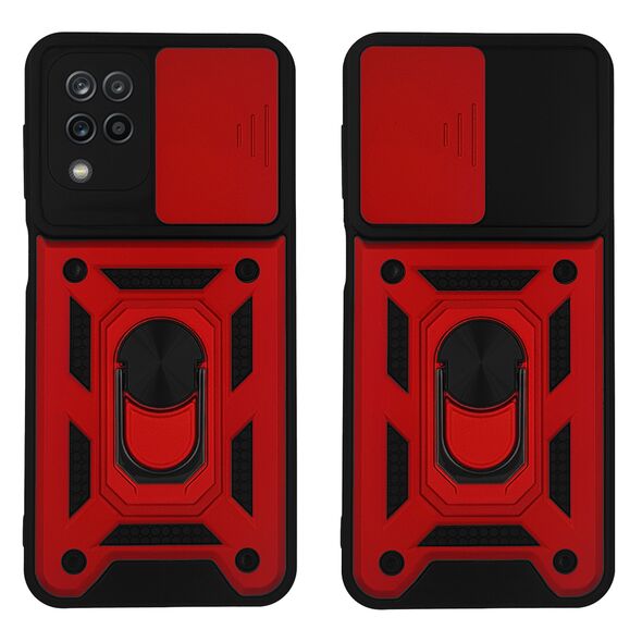 Θήκη Ring Armor CamPro Sonique για Samsung Galaxy A12 Κόκκινο 5210312034821