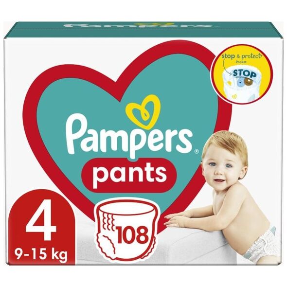 Pieluszki Pampers Pants 4, 9-15 kg, 108 szt.