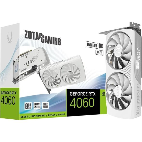 Karta graficzna Zotac Gaming GeForce RTX 4060 Twin Edge OC White 8GB GDDR6 (ZT-D40600Q-10M)