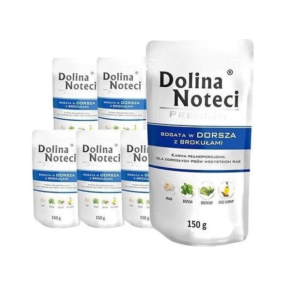 Dolina Noteci PAKIET DNP DOYPACK BOGAT.W DORSZA Z BROKUŁ-KAR.DLA PSA 10X500g