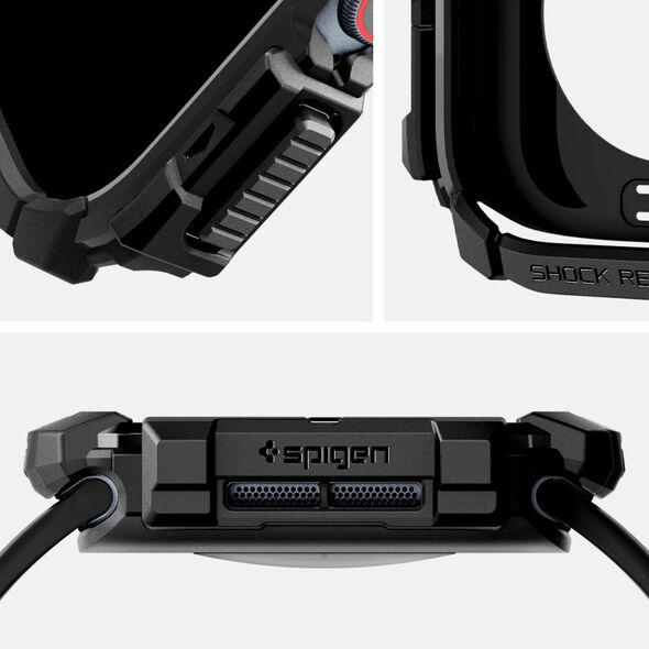 Spigen Case for Apple Watch 10 42mm - Spigen Rugged Armor - Black 8809971234313 έως 12 άτοκες Δόσεις