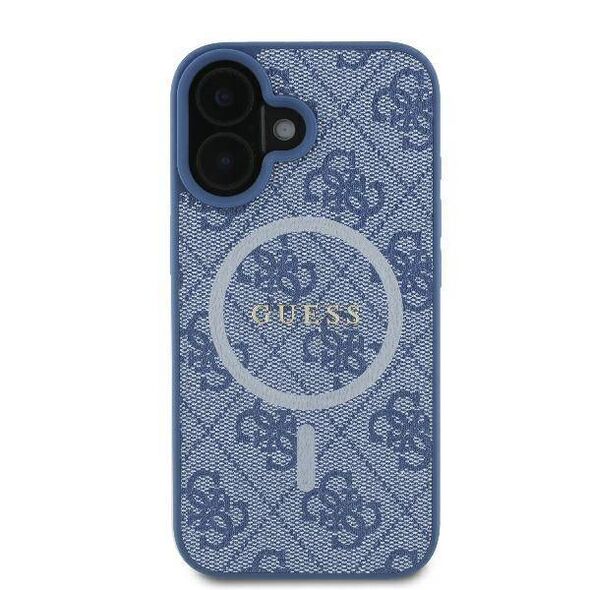 Original Case IPHONE 16 PLUS Guess Hardcase 4G Ring Classic Logo MagSafe (GUHMP16MG4GFRB) blue 3666339327293