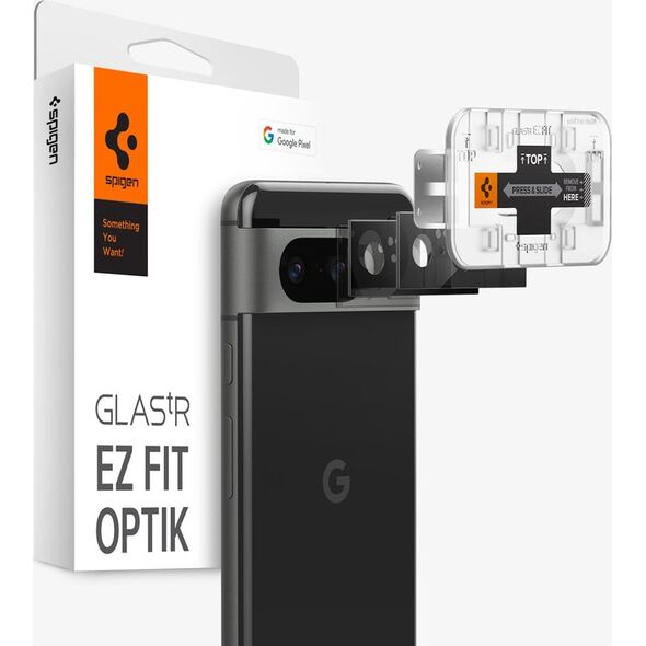 Spigen Spigen Glass tR EZ Fit Optik Black 2 Pack - Google Pixel 8