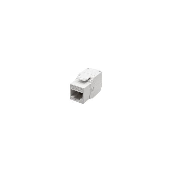 Adapter AV Alantec Moduł keystone RJ45 beznarzędziowy UTP kat.5e, SLIM, kolor biały ALANTEC