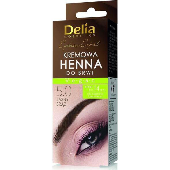 Delia DELIA Henna w kremie 5.0 - Jasny brąz 15 ml