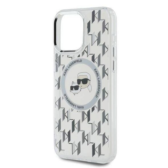 Original Case IPHONE 15 PRO Karl Lagerfeld IML Monogram Karl&Choupette Head MagSafe (KLHMP15LHMCKMHT) transparent 3666339285326