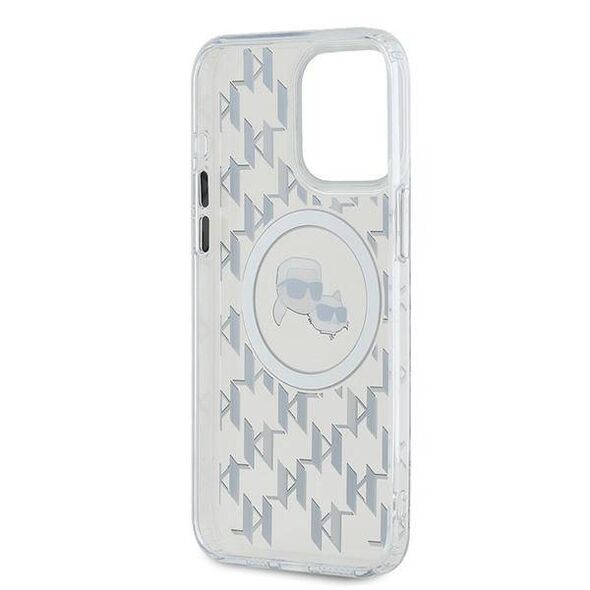 Original Case IPHONE 15 PRO Karl Lagerfeld IML Monogram Karl&Choupette Head MagSafe (KLHMP15LHMCKMHT) transparent 3666339285326