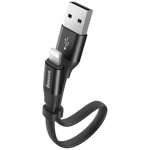 Kabel USB Baseus USB-A - Lightning 0.23 m Czarny (6953156259492)