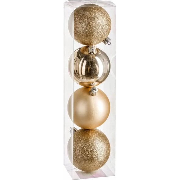 Atmosphera Baubles με διάφορα φινιρίσματα, Ø 8 cm, 4 τεμ. 13435548 3560239509912