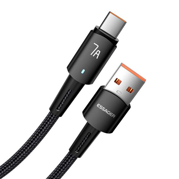 Essager USB-A to USB-C cable, Essager, EXC7A-CGB01-P, 100W, 0.5m (black) 066662  EXC7A-CGB01-P έως και 12 άτοκες δόσεις 6975253973668