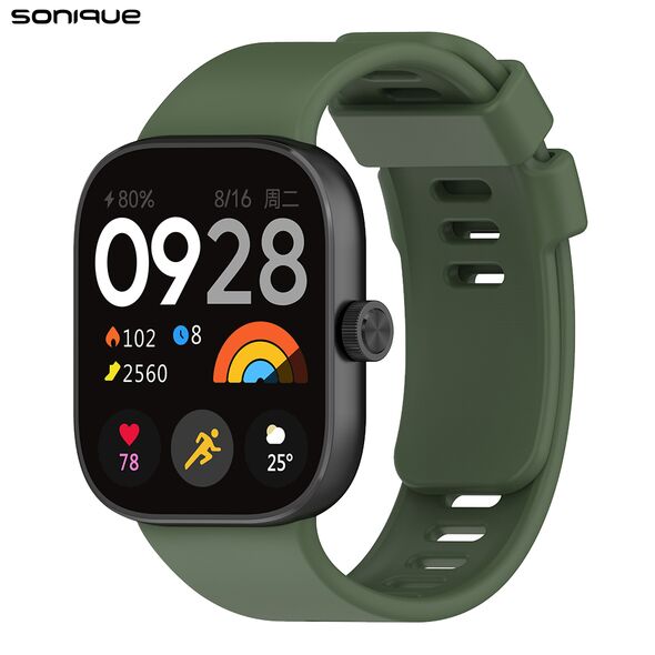 Λουράκι Σιλικόνης Sonique Color για Xiaomi Redmi Watch 4 Πράσινο Σκούρο 5210312048750