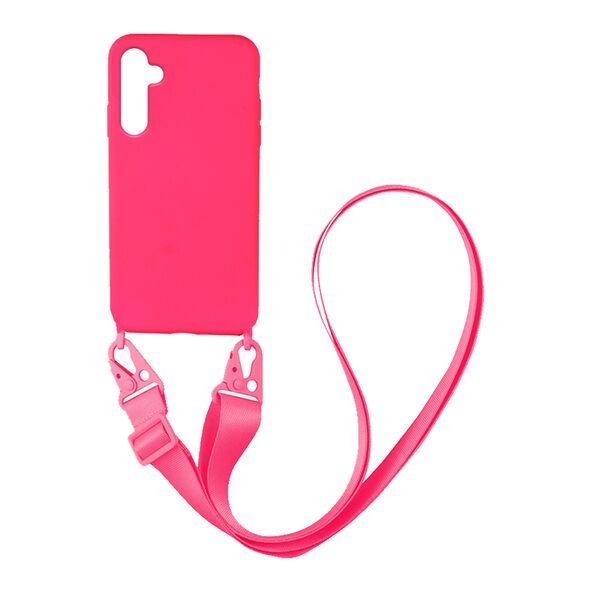 Θήκη Σιλικόνης με Strap CarryHang Sonique Samsung Galaxy A34 5G Φουξ 5201101928803