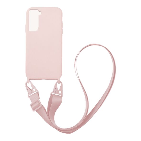 Θήκη Σιλικόνης με Strap CarryHang Sonique Samsung Galaxy S22 Plus Ροζ 5201101773892