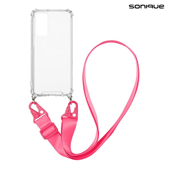 Θήκη Σιλικόνης με Strap Sonique Armor Clear Xiaomi Redmi Note 11 4G / Redmi Note 11S Φουξ 5201101821906