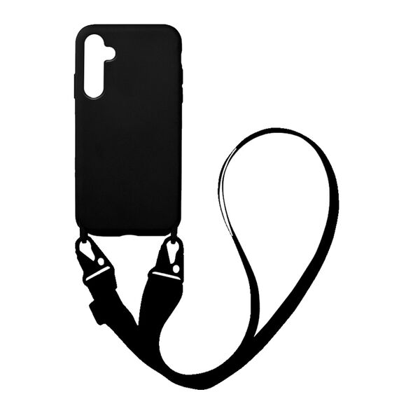 Θήκη Σιλικόνης με Strap CarryHang Sonique Samsung Galaxy A54 5G Μαύρο 5201101928841