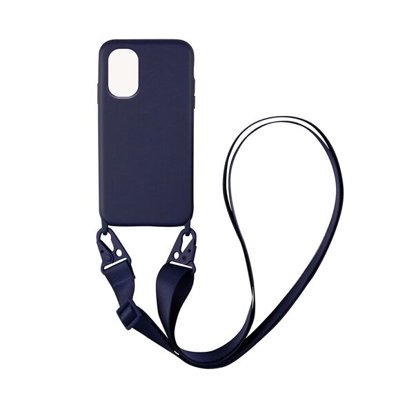 Θήκη Σιλικόνης με Strap CarryHang Sonique Xiaomi Redmi Note 10 5G / Poco M3 Pro 5G Μπλε Σκούρο 5201101724580