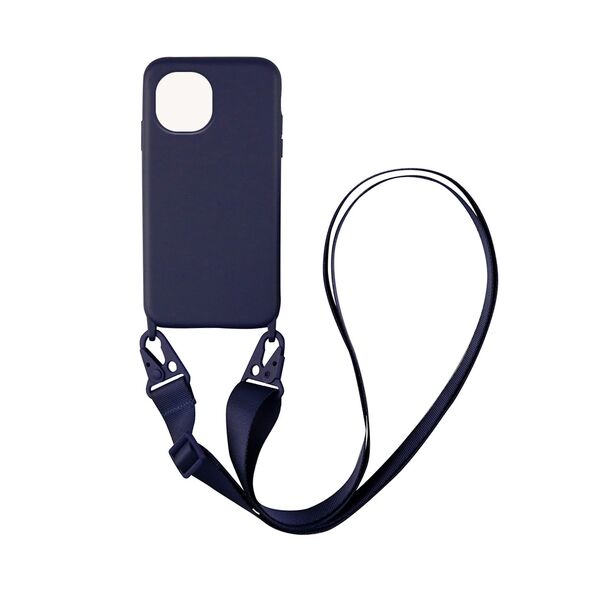 Θήκη Σιλικόνης με Strap CarryHang Sonique Xiaomi Mi 11 Lite 4G / Mi 11 Lite 5G Μπλε Σκούρο 5201101724740